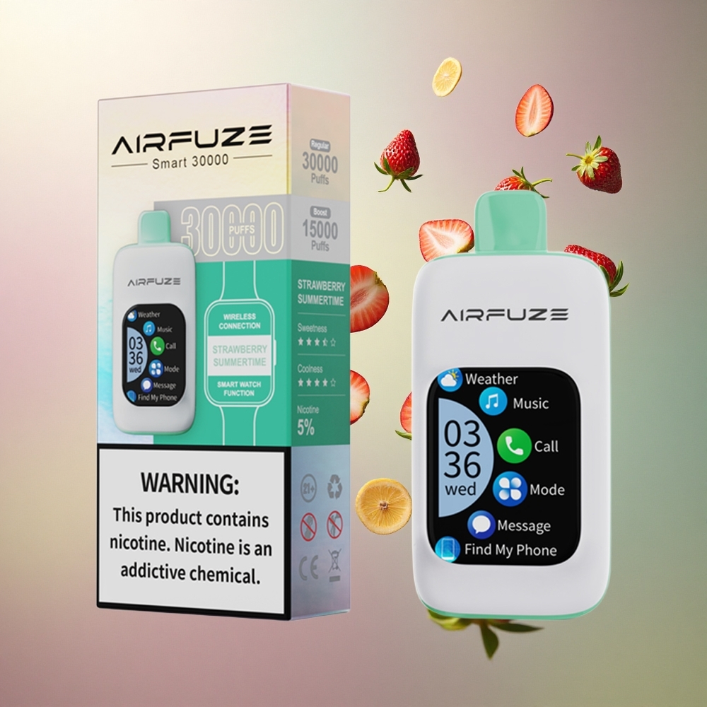 AirFuze Smart 30000 Jordbær Sommer med 5% Nikotin og 900mAh