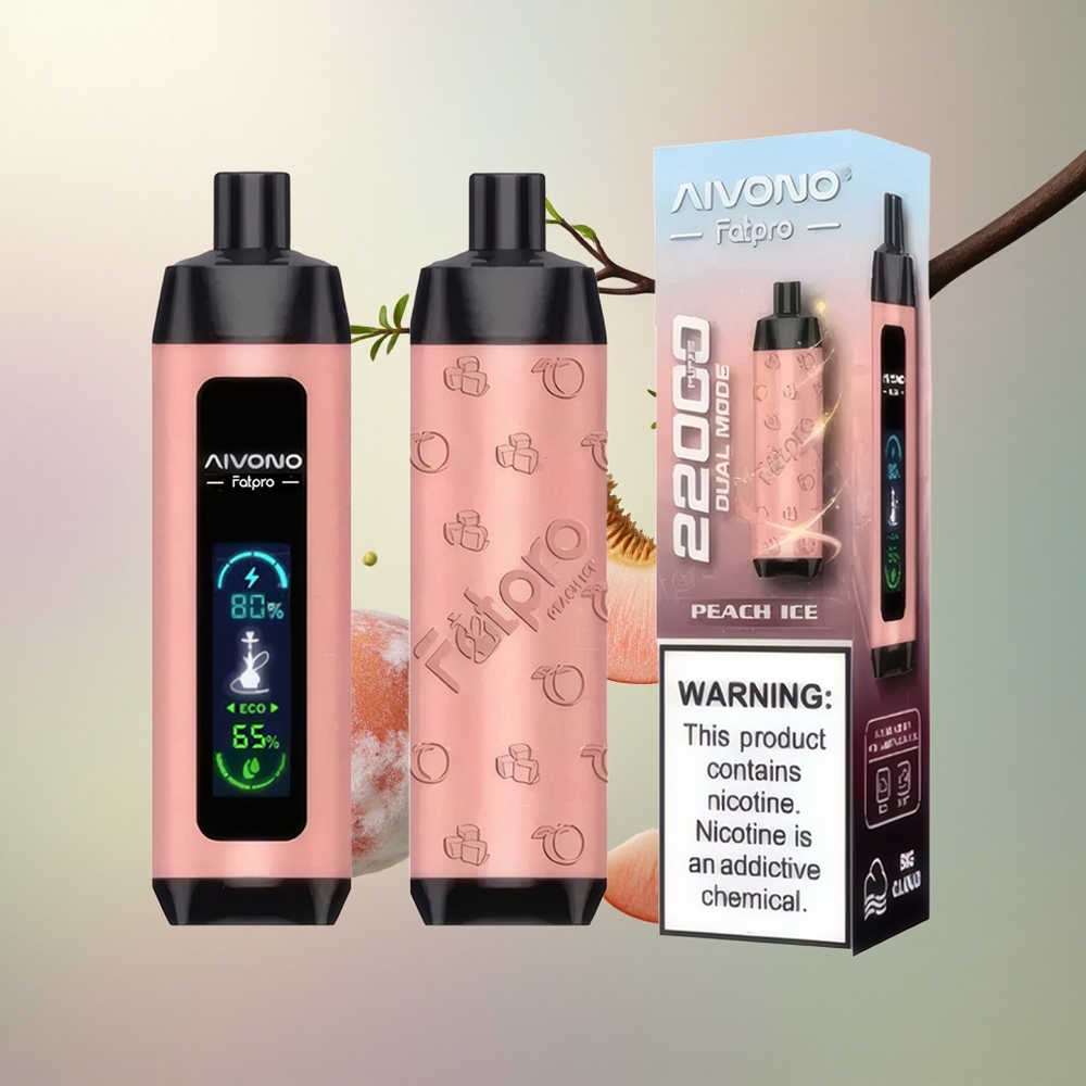 Aivono Aim Fatpro 22000 Fersken Is med 5% nikotin og 600mAh