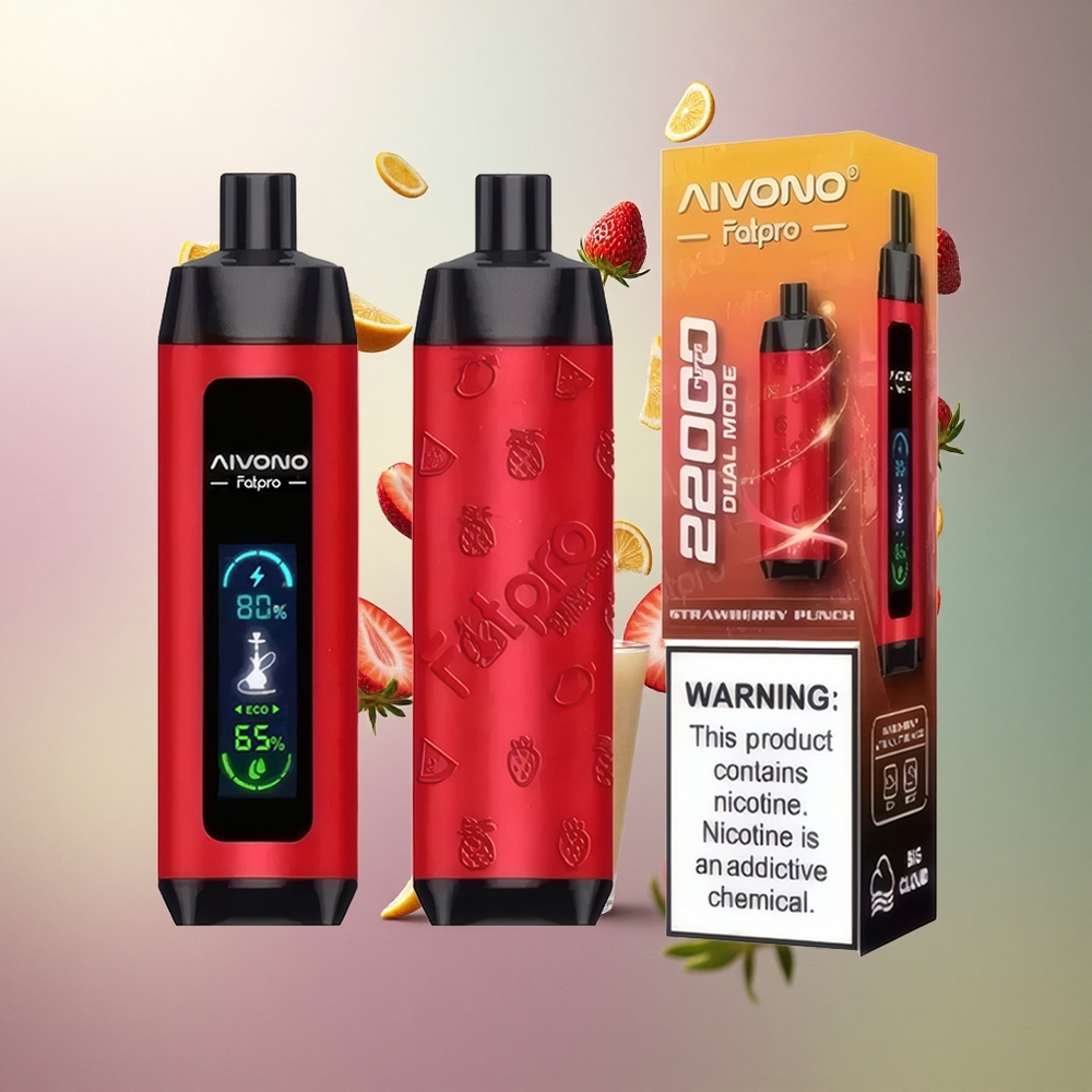 Aivono Aim Fatpro 22000 Jordbær Punch med 5% nikotin og 600mAh