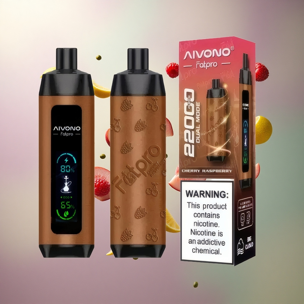 Aivono Aim Fatpro 22000 Kirsebær Hindbær 5% Nikotin 600mAh