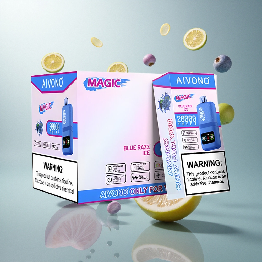 Aivono Aim Magic 20000 Blå Hindbær Is Dual Mesh 5% Nikotin 600mAh