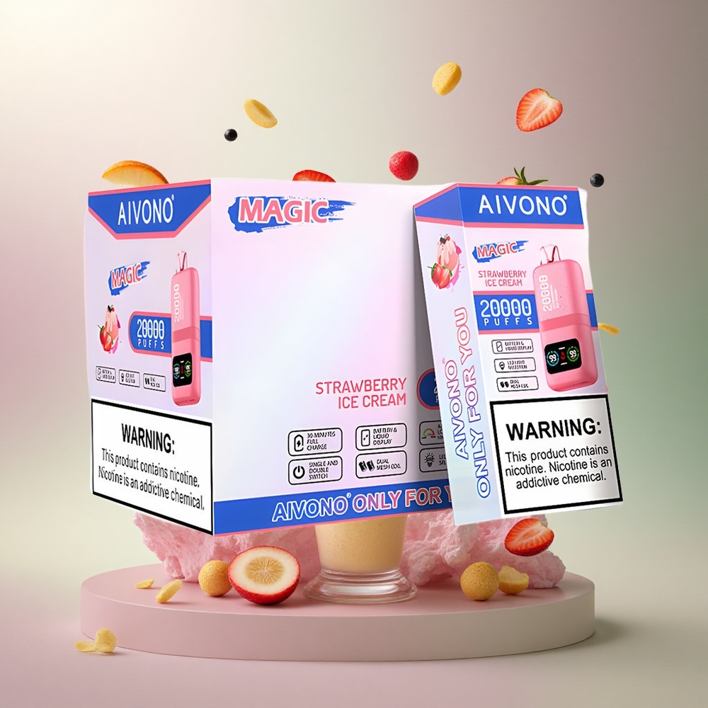Aivono Aim Magic 20000 Jordbær Iscreme Dual Mesh Coils 600mAh