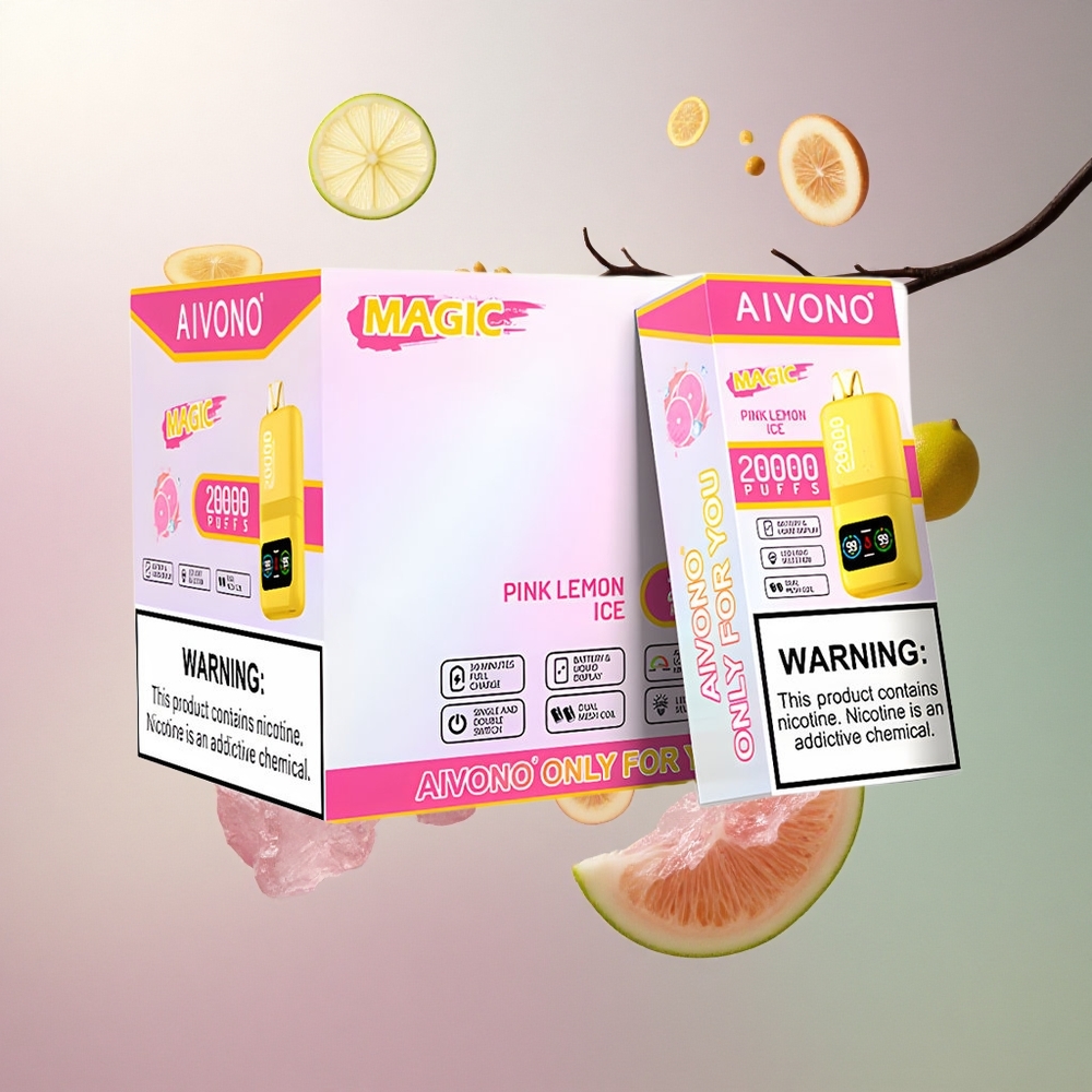 Aivono Aim Magic 20000 Rosa Citron Is med Dual Mesh Coils og 600mAh