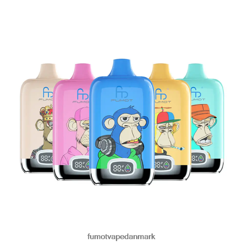 Fumot Store - Fumot Digital Box engangs vape pod 12000 - 20ml (1 stk) 4686X6148 jordbærdrue