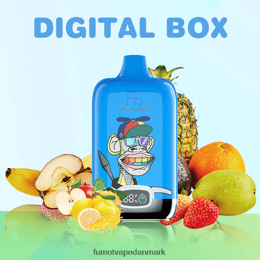 Fumot Store - Fumot Digital Box engangs vape pod 12000 - 20ml (1 stk) 4686X6148 jordbærdrue