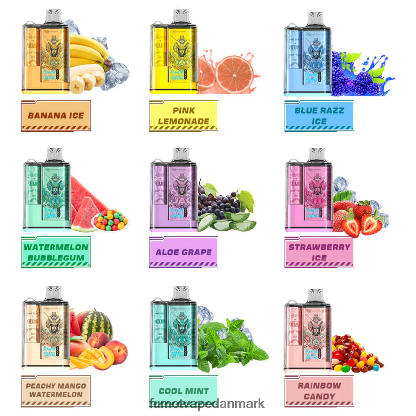 Fumot Vape Price - Fumot Crystal 20ml 12000 engangs vapeboks (1 stk) 4686X6284 tredobbelt bæris