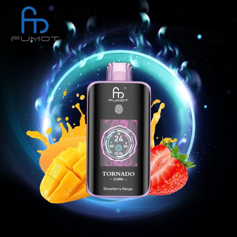 Fumot Vape Danmark | Fumot Tornado 25000 engangs vape jordbær mango H4D2L11