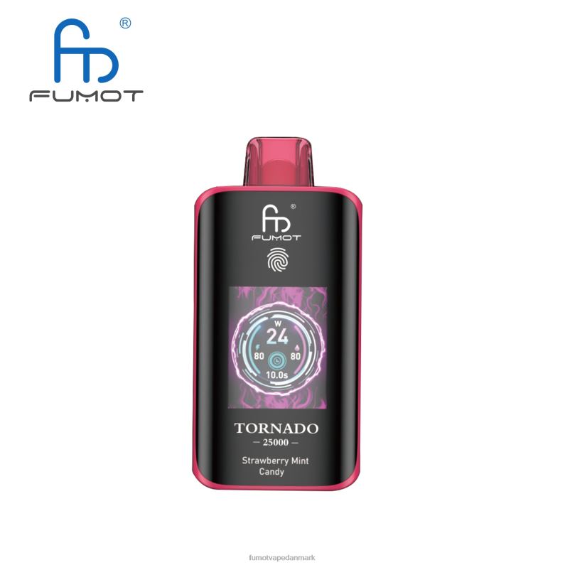 Fumot Vape Sale | Fumot Tornado 25000 engangs vape jordbær mynte slik H4D2L15