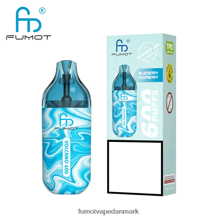 Fumot Danmark - Fumot Volcano 600 tpd-kompatibel engangsvape - 2ml (3 sæt sæt) 4686X6301 kølig mynte
