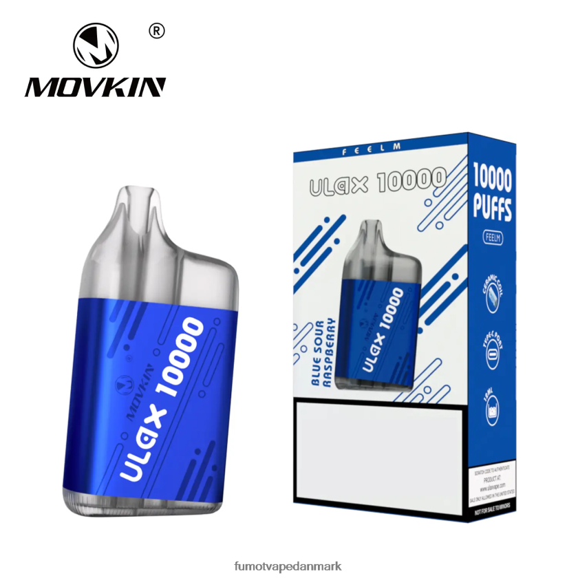 Fumot Vape Price - Fumot Movkin Ulax 10000 engangs vape pod - 12ml (1 stk) 4686X6314 jordbæris