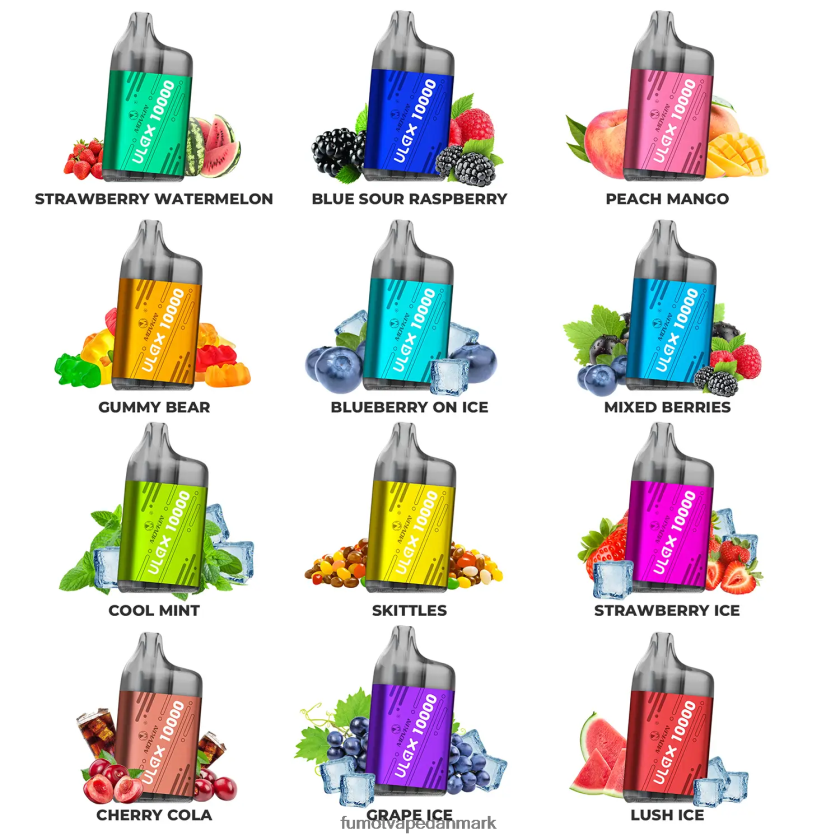Fumot Vape Price - Fumot Movkin Ulax 10000 engangs vape pod - 12ml (1 stk) 4686X6314 jordbæris