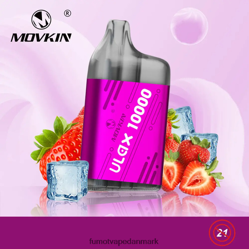 Fumot Vape Price - Fumot Movkin Ulax 10000 engangs vape pod - 12ml (1 stk) 4686X6314 jordbæris