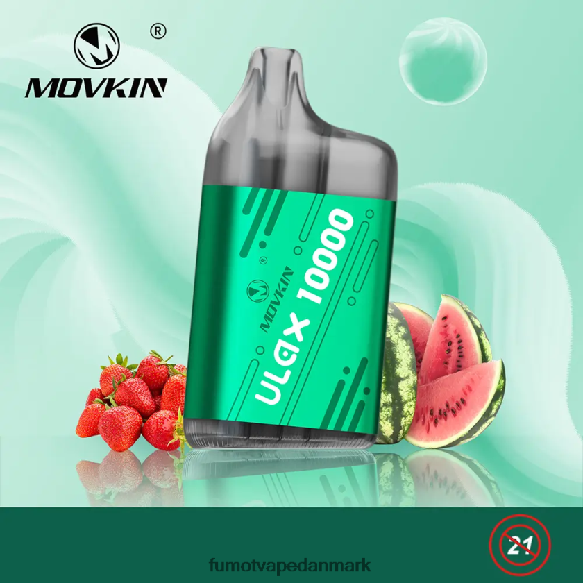 Fumot Vape Price - Fumot Movkin Ulax 10000 engangs vape pod - 12ml (1 stk) 4686X6314 jordbæris
