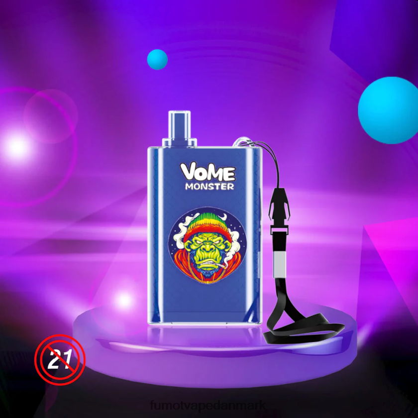 Fumot Vape Flavors - Fumot Vome Monster 10000 engangs vape pod enhed - 20ml (1 stk) 4686X6437 jordbær vandmelon