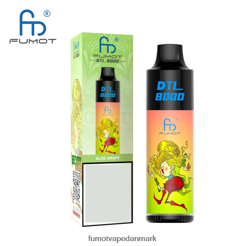 Fumot Vape Danmark - Fumot DTL 8000 engangs vape pen - 16ml (1 stk) 4686X6422 fersken is