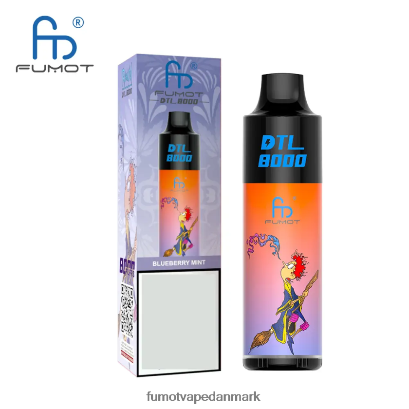 Fumot Vape Danmark - Fumot DTL 8000 engangs vape pen - 16ml (1 stk) 4686X6422 fersken is
