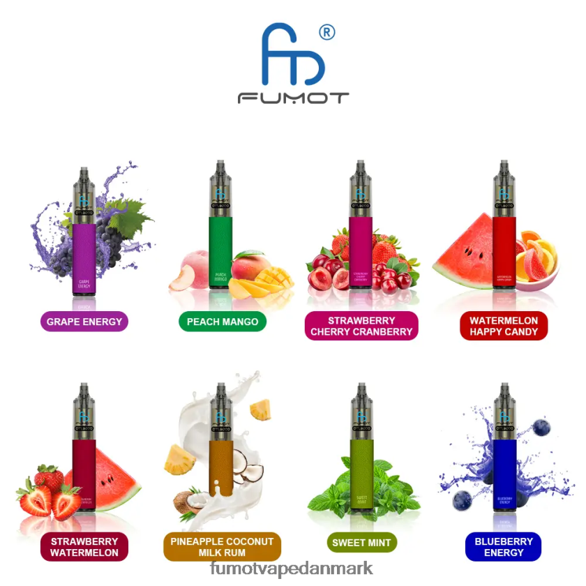 Fumot Vape Danmark - Fumot DTL engangs vape pen 9000- 18ml (1 stk) 4686X6372 ananas kokosmælk rom