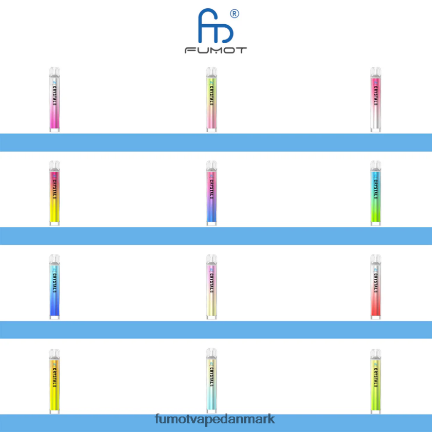 Fumot Vape Review - Fumot Crystal 2ml (3 stykker sæt) engangsvape - 600 tpd-kompatibel 4686X6385 blåbær hindbær