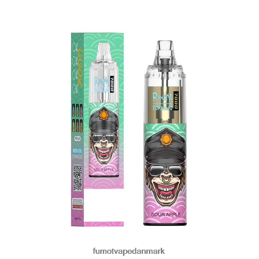Fumot Vape - Fumot Tornado 14ml (1 stk) 7000 engangs vape pen 4686X693 rød æbleis