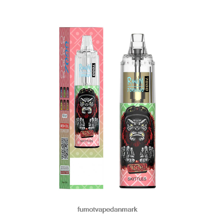 Fumot Vape - Fumot Tornado 14ml (1 stk) 7000 engangs vape pen 4686X693 rød æbleis