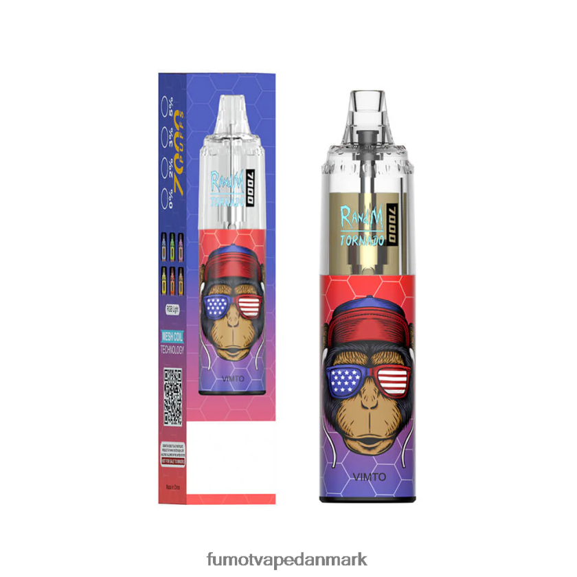 Fumot Vape - Fumot Tornado 14ml (1 stk) 7000 engangs vape pen 4686X693 rød æbleis