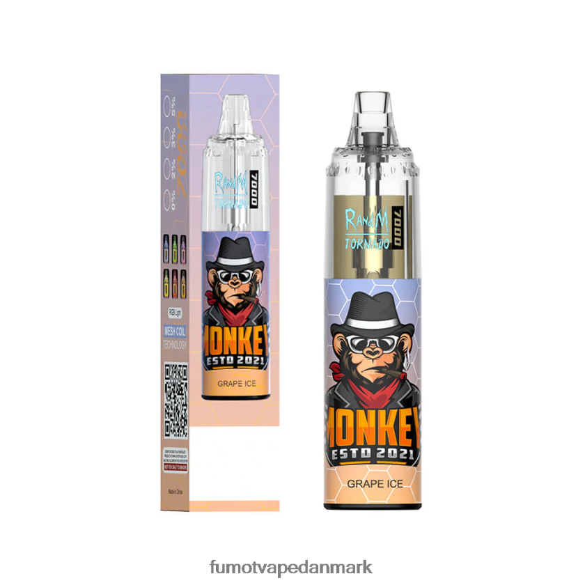 Fumot Vape - Fumot Tornado 14ml (1 stk) 7000 engangs vape pen 4686X693 rød æbleis