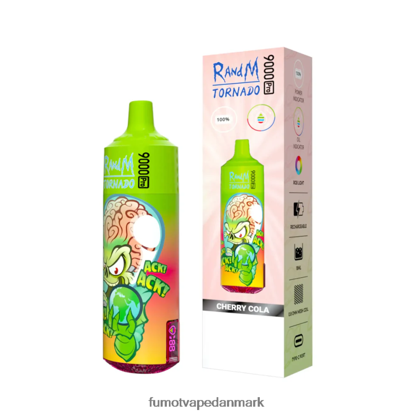 Fumot Vape Sale - Fumot Tornado 9000 pro engangsvape - 18ml (1 stk) 4686X6206 blåbæris