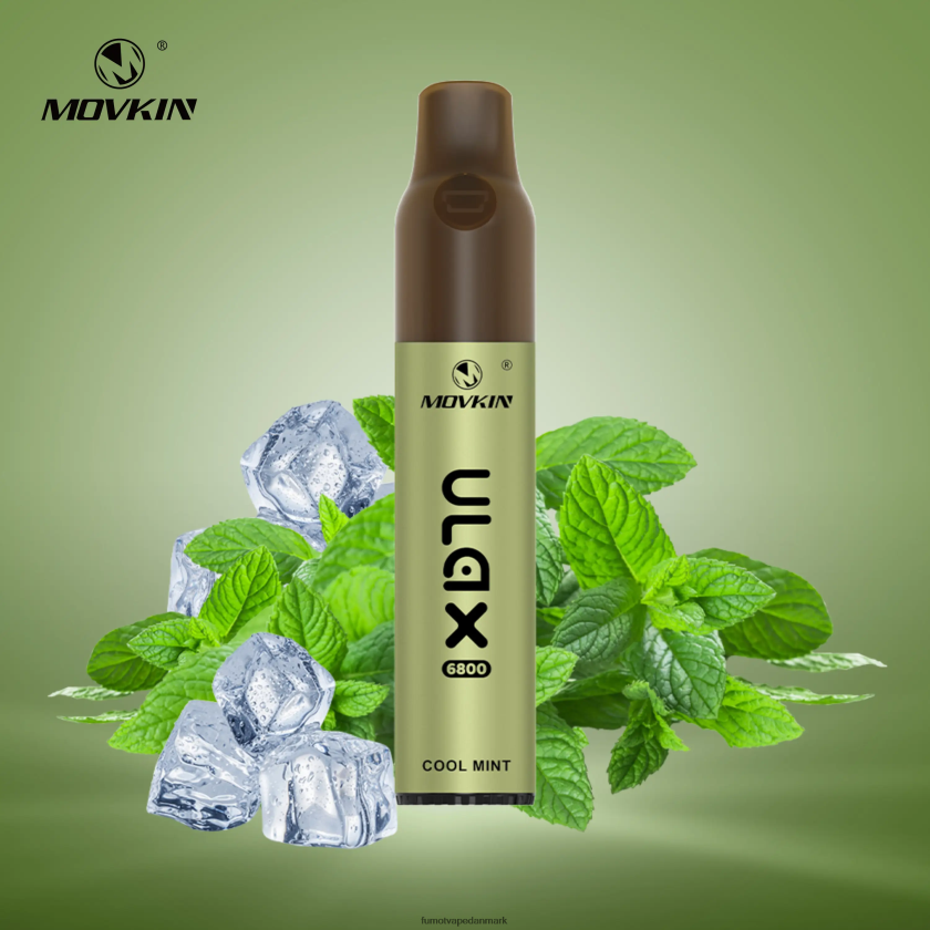 Fumot Vape Shop - Fumot Movkin Ulax 6800 engangsvape, keramisk spole - 8ml (1 stk) 4686X6329 jordbær vandmelon