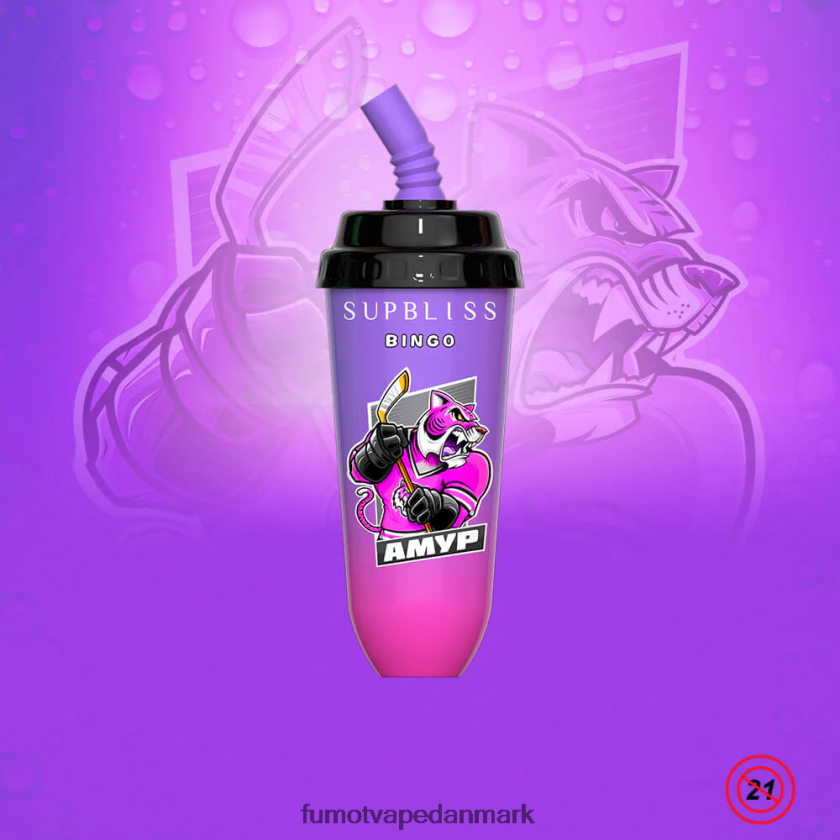 Fumot Vape Danmark - Fumot Supbliss Bingo 16ml 8000 engangs vape pod enhed (1 stk) 4686X6402 kærlighed 66