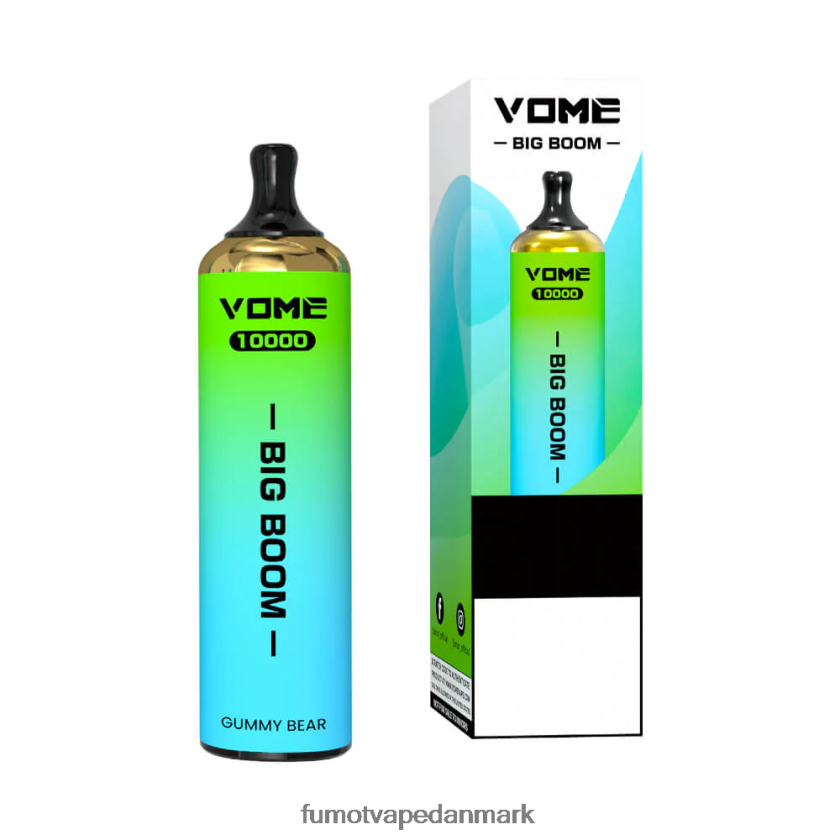 Fumot Vape Danmark - Fumot Vome Big Boom engangs vape pen 10000 - 20ml (1 stk) 4686X6442 spydmynte
