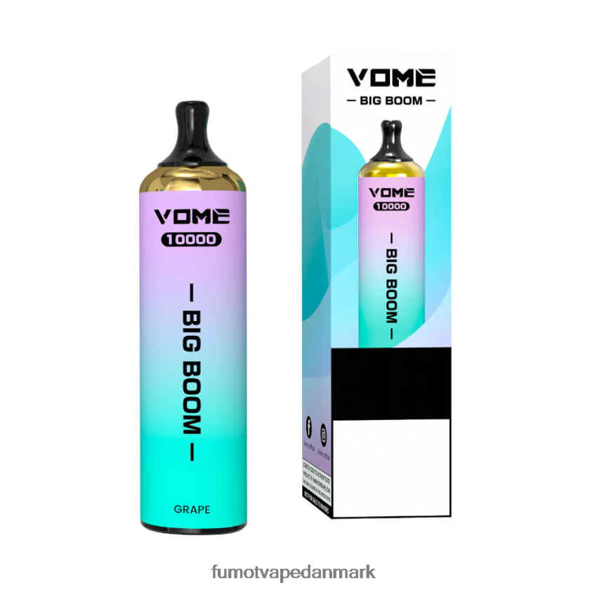 Fumot Vape Danmark - Fumot Vome Big Boom engangs vape pen 10000 - 20ml (1 stk) 4686X6442 spydmynte