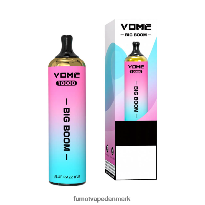Fumot Vape Danmark - Fumot Vome Big Boom engangs vape pen 10000 - 20ml (1 stk) 4686X6442 spydmynte