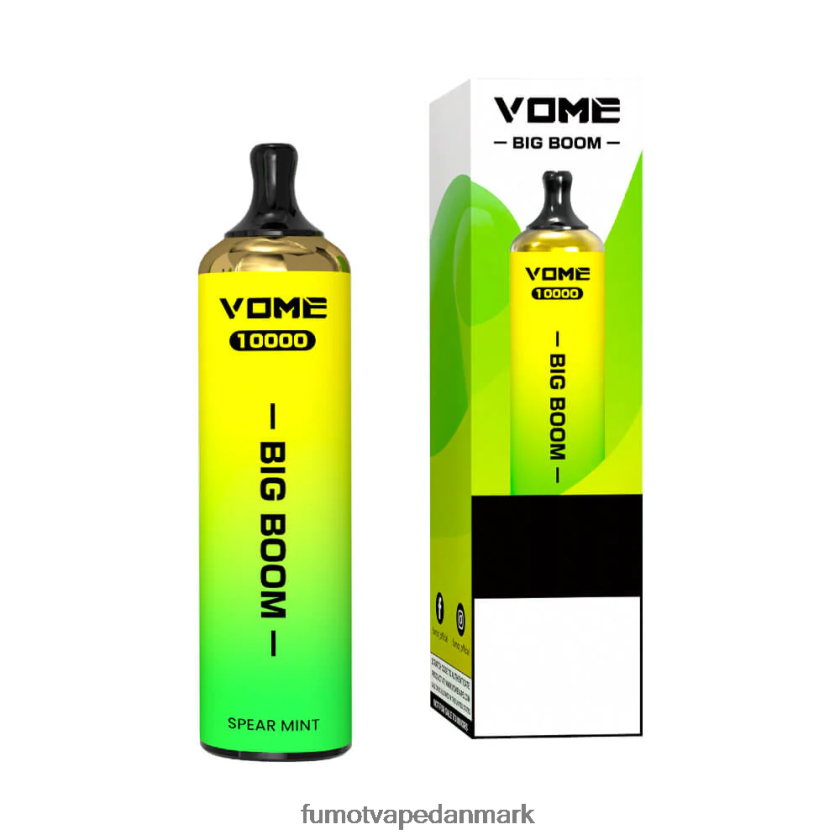 Fumot Vape Danmark - Fumot Vome Big Boom engangs vape pen 10000 - 20ml (1 stk) 4686X6442 spydmynte